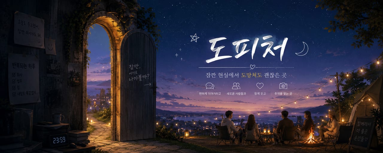 도피처 — 잠깐 현실에서 도망쳐도 괜찮은 곳